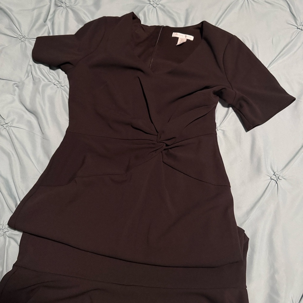 London Times Black V-Neck Blouse